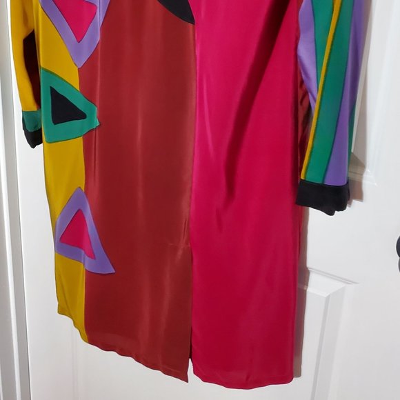 Mosswear Hand Painted Silk Dress – Size M - Picture 3 of 7